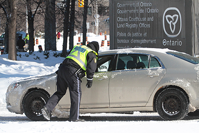 Police Break Up Ottawa Truck Protest : February 2022 : Personal Photo Projects : Photos : Richard Moore : Photographer